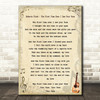 Roberta Flack - The First Time Ever I Saw Your Face Song Lyric Guitar Print