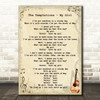The Temptations - My Girl Song Lyric Guitar Quote Print