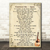 Fleetwood Mac Gypsy Song Lyric Vintage Quote Print