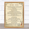 Tom Jones Delilah Vintage Guitar Song Lyric Quote Print