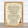 Oasis Some Might Say Song Lyric Vintage Quote Print