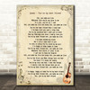 Queen You're My Best Friend Vintage Guitar Song Lyric Print