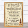 Adele Make You Feel My Love Song Lyric Vintage Quote Print