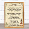 Aerosmith I Don't Want To Miss A Thing Song Lyric Vintage Quote Print