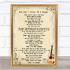 Bon Jovi Livin' On A Prayer Song Lyric Quote Print