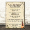 Bon Jovi Wanted Dead Or Alive Song Lyric Quote Print
