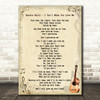 Bonnie Raitt I Can't Make You Love Me Song Lyric Quote Print