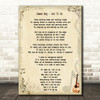 James Bay Let It Go Song Lyric Quote Print