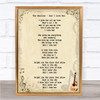 The Beatles And I Love Her Song Lyric Quote Print