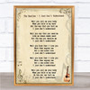 The Beatles I Just Don't Understand Song Lyric Quote Print