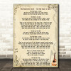 The Beautiful South Old Red Eyes Is Back Song Lyric Quote Print