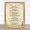 Barry Manilow Could It Be Magic Song Lyric Quote Print