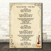 Billie Holiday Blue Moon Song Lyric Quote Print