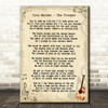 Iron Maiden The Trooper Vintage Guitar Song Lyric Print