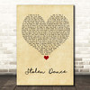 Milky Chance Stolen Dance Vintage Heart Song Lyric Print
