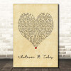 Milow Whatever It Takes Vintage Heart Song Lyric Print