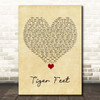 Mud Tiger Feet Vintage Heart Song Lyric Print
