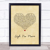 Mumford & Sons Sigh No More Vintage Heart Song Lyric Print
