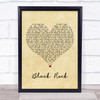O.A.R. Black Rock Vintage Heart Song Lyric Print