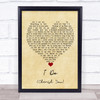 98 Degrees I Do (Cherish You) Vintage Heart Song Lyric Print