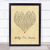 Barbara Lewis Baby I'm Yours Vintage Heart Song Lyric Print