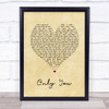 Parson James Only You Vintage Heart Song Lyric Print