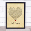 Patty Griffin Not Alone Vintage Heart Song Lyric Print