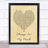Pet Shop Boys Always On My Mind Vintage Heart Song Lyric Print