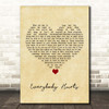 REM Everybody Hurts Vintage Heart Song Lyric Print