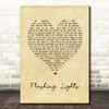 Roadtrip Flashing Lights Vintage Heart Song Lyric Print