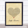 Ruth B Safe Haven Vintage Heart Song Lyric Print