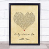 Samm Henshaw Only Wanna Be with You Vintage Heart Song Lyric Print