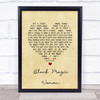 Santana Black Magic Woman Vintage Heart Song Lyric Print