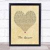 Simon & Garfunkel The Boxer Vintage Heart Song Lyric Print