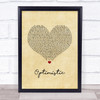 Sounds Of Blackness Optimistic Vintage Heart Song Lyric Print