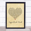 Steve Earle Copperhead Road Vintage Heart Song Lyric Print