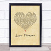 The Highwaymen Live Forever Vintage Heart Song Print