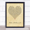 The Jam That's Entertainment Vintage Heart Song Lyric Print