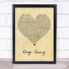 The Revivalists Keep Going Vintage Heart Song Lyric Print