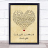 The Spaniels Goodnight Sweetheart Goodnight Vintage Heart Song Lyric Print