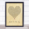 The Style Council Shout To The Top Vintage Heart Song Lyric Print