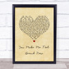 The Stylistics You Make Me Feel Brand New Vintage Heart Song Lyric Print