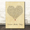 Tim Halperin Forever Starts Today Vintage Heart Song Lyric Print