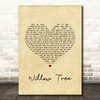 Tom Speight Willow Tree Vintage Heart Song Lyric Print