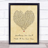 U2 Sometimes You Can't Make It On Your Own Vintage Heart Song Lyric Print