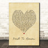 Aaron Watson Next To Heaven Vintage Heart Song Lyric Print