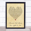Van Morrison Whenever God Shines His Light On Me Vintage Heart Song Lyric Print