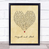 Walter Egan Magnet and Steel Vintage Heart Song Lyric Print