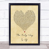 Yazz The Only Way Is Up Vintage Heart Song Lyric Print