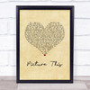 Blondie Picture This Vintage Heart Song Lyric Print